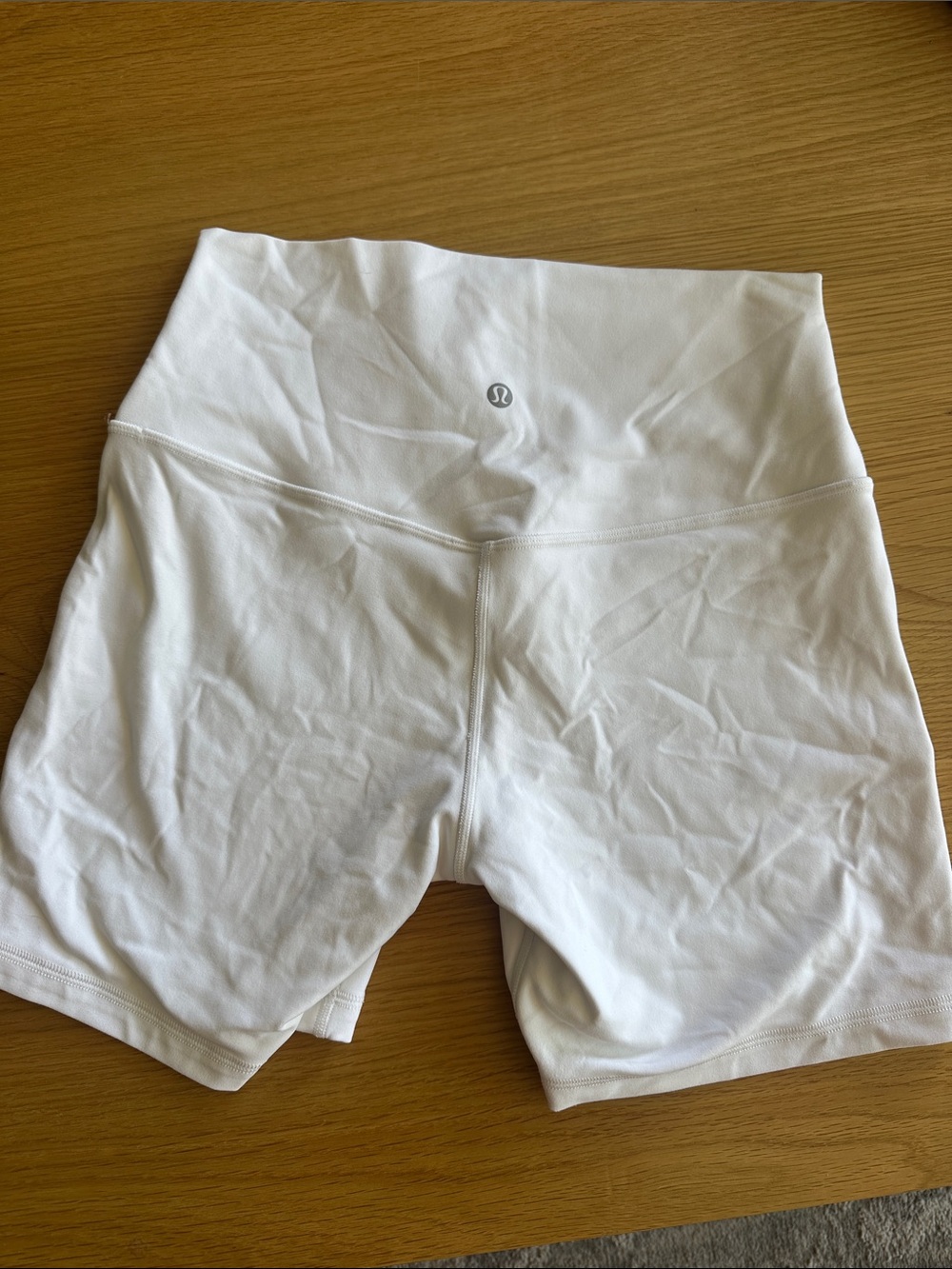 lululemon athletica White High-Rise Biker Shorts size 8